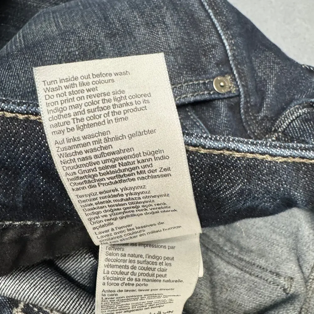 Mavi Jeans Mens 36x32 (36x31 ACTUAL) Matt Relaxed‎ Straight Leg Dark Wash Denim